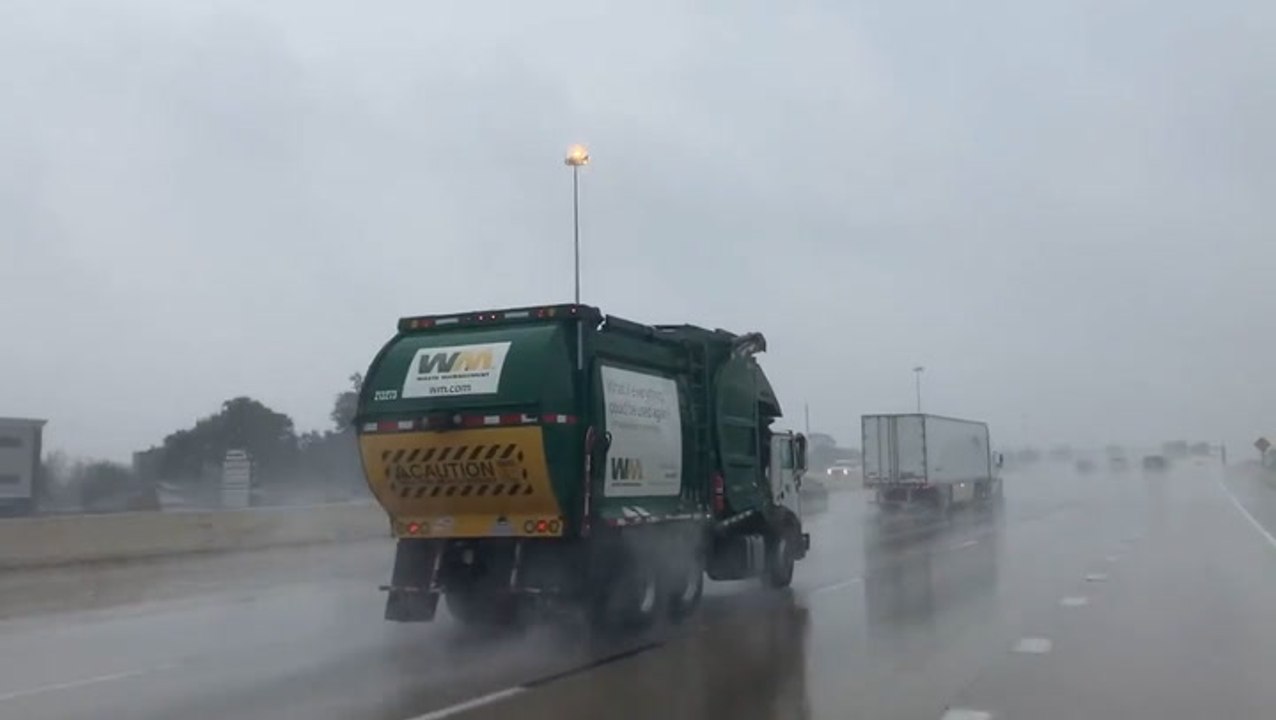 Rain weaves a dreary trail across Texas