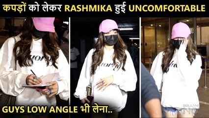 Rashmika Mandanna Uncomfortable With Her Dress At Airport, Requests Media, Gives Autograph To A Fan