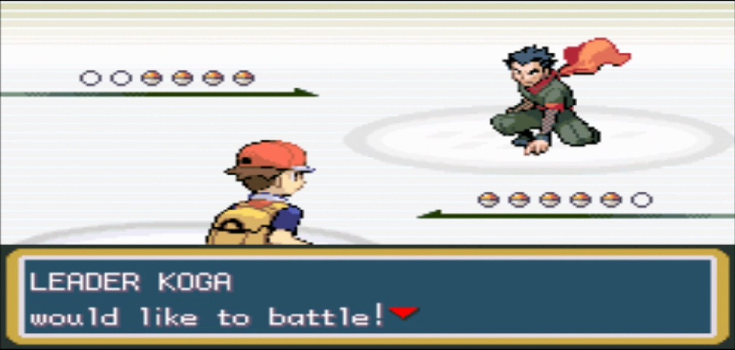 Pokemon Fire Red - Fuschia Gym Leader Battle: Koga
