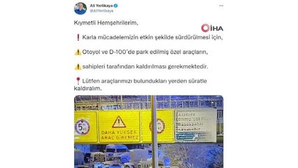 Vali Yerlikaya'dan vatandaşlara "Otoyol ve D-100'de park edilmiş araçları" kaldırın çağrısı