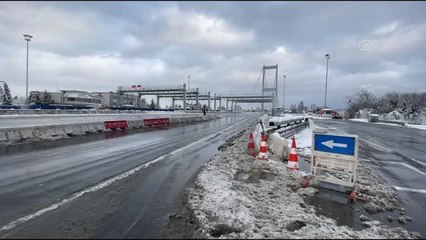 Kar yağışı etkili oldu - 15 Temmuz Şehitler Köprüsü