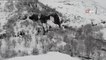 Girlevik şelalesi, kış aylarında karla bir başka güzel