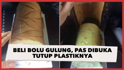Viral Warganet Beli Bolu Gulung, Pas Dibuka Tutup Plastiknya Malah Berujung Nyesek