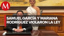 Mariana Rodríguez y Samuel García no cumplieron formalidades que exige la ley en salida de menor