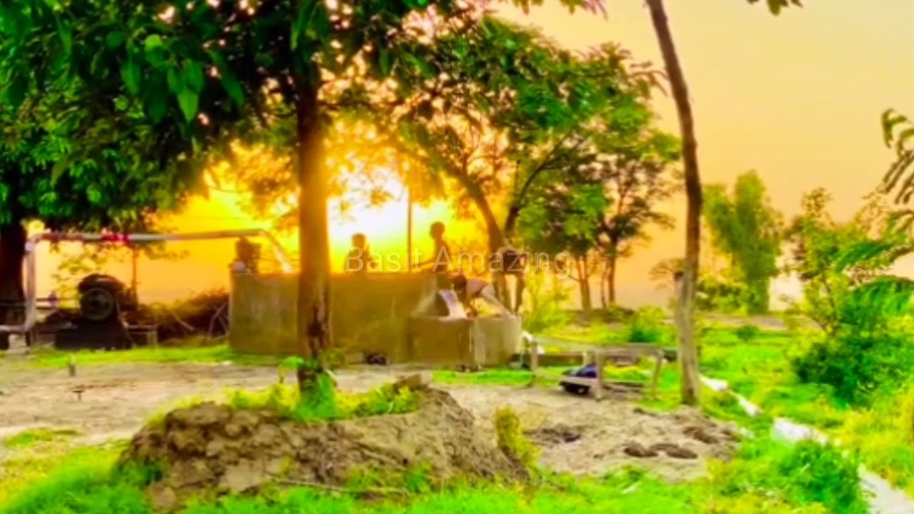Amazing Sun view in village || Lovely village punjab || Basit Amazing