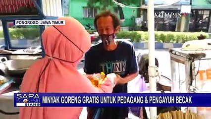 Bantu Ekonomi Warga, Ibu Rumah Tangga Bagikan Minyak Goreng dan Sembako Gratis