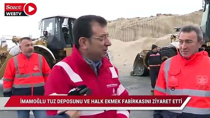 İmamoğlu, Cebeci'deki tuz deposunu ve Halk ekmek fabrikasını ziyaret etti