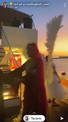 مشاهد من حفل  زفاف شمس الاسطورة وطليقها تركي