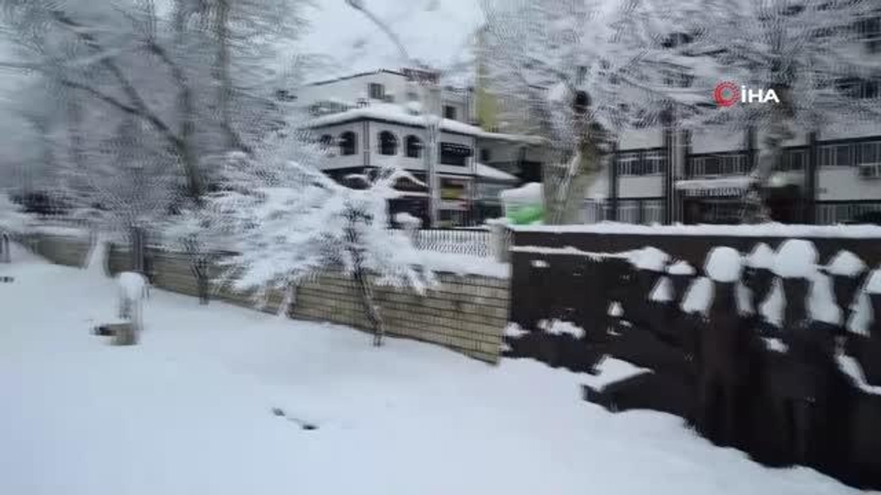 Şehzadeler şehri Amasya'da sazlı sözlü kar manzaraları