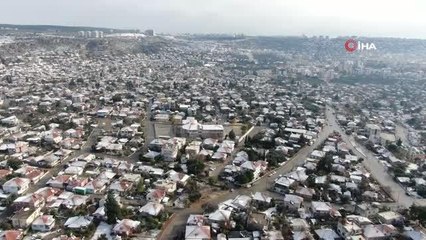 Antalya'dan kar manzaraları...29 yıl sonra gelen kar sevinci
