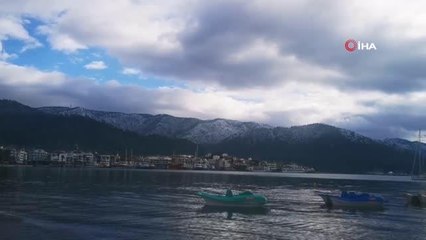 Marmaris'te mavi ile beyazın buluşması