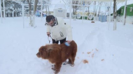 Karın keyfini ata binerek çıkardılar