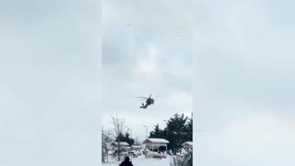 Kalp krizi geçiren hasta askeri helikopterle hastaneye götürüldü