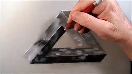 Drawing Impossible Triangle- Time Lapse