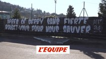 Une banderole exhorte les joueurs à «se bouger» - Foot - L1 - St Etienne