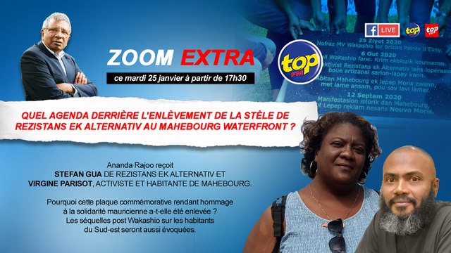Zoom Extra : quel agenda derrière l’enlèvement de la stèle de Rezistans ek Alternativ au Mahebourg Waterfront ?