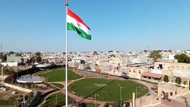 गणतंत्र दिवस की पूर्व संध्या पर नागौर में लहराया 100 फीट ऊंचा तिरंगा