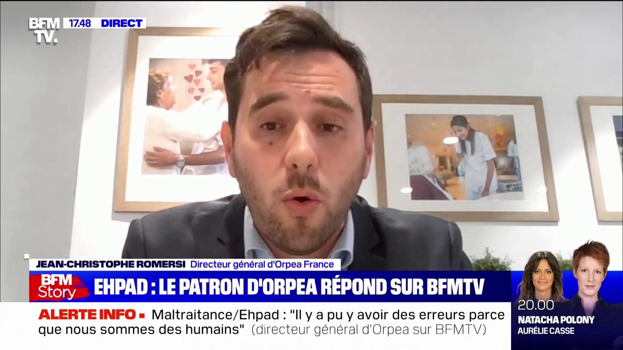 Maltraitance dans des Ehpad: le directeur général d'Orpea affirme qu'il n'y a "pas de système organisé"