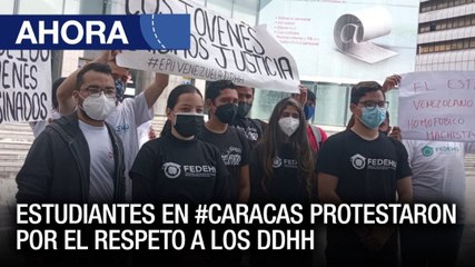 Estudiantes en #Caracas protestaron por el respeto a los DDHH - #25Ene - Ahora