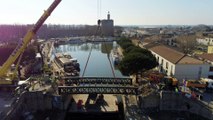 Le pont de Provence démonté (vue par drone)