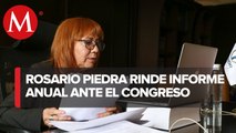Presidenta del CNDH Rosario Piedra rinde su informe anual de actividades