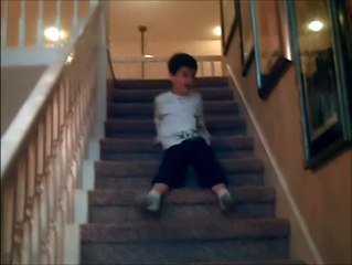 Christopher's  journey  down the  stairs  epic  fail