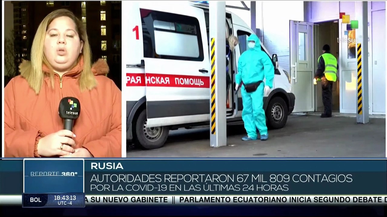 Rusia: Se registran incrementos de nuevos contagios por Covid-19