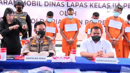 Jatanras Polda Riau tangkap pelaku pembakaran mobil lapas