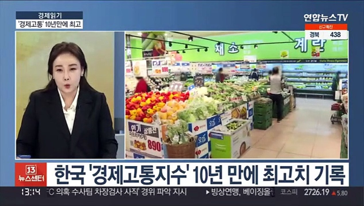 [경제읽기] 한국 경제고통지수 10년만 최고…"물가 비상"
