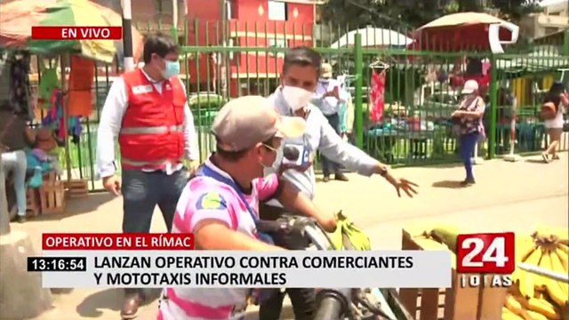 Rímac: Policías y Serenos realizan operativo contra la informalidad