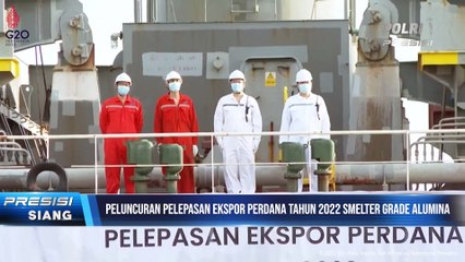Presiden Jokowi Lepas Ekspor Perdana Tahun 2022 Smelting Grade Alumina