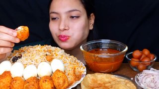 Asmr eats  Spicy Egg Curry eating challange