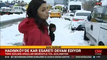 CNN TÜRK kritik noktada: Kar esareti Hadımköy'de devam ediyor!