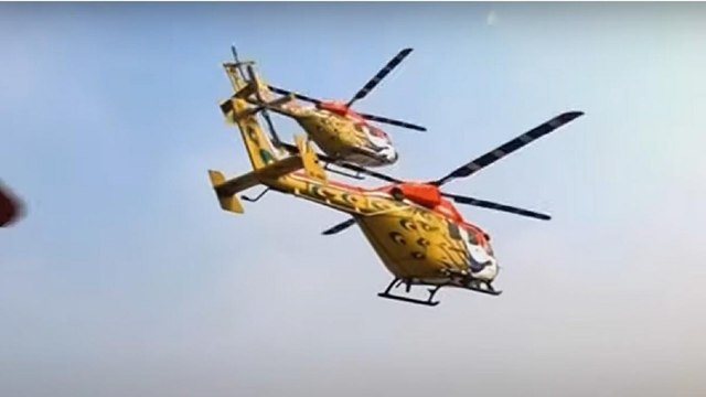 Sarang helicopters spreads tricolor, aerial view of flypast
