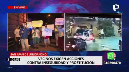 下载视频: ¡Hartos de la inseguridad ciudadana!: Vecinos protestan contra la delincuencia y la prostitución en SJL