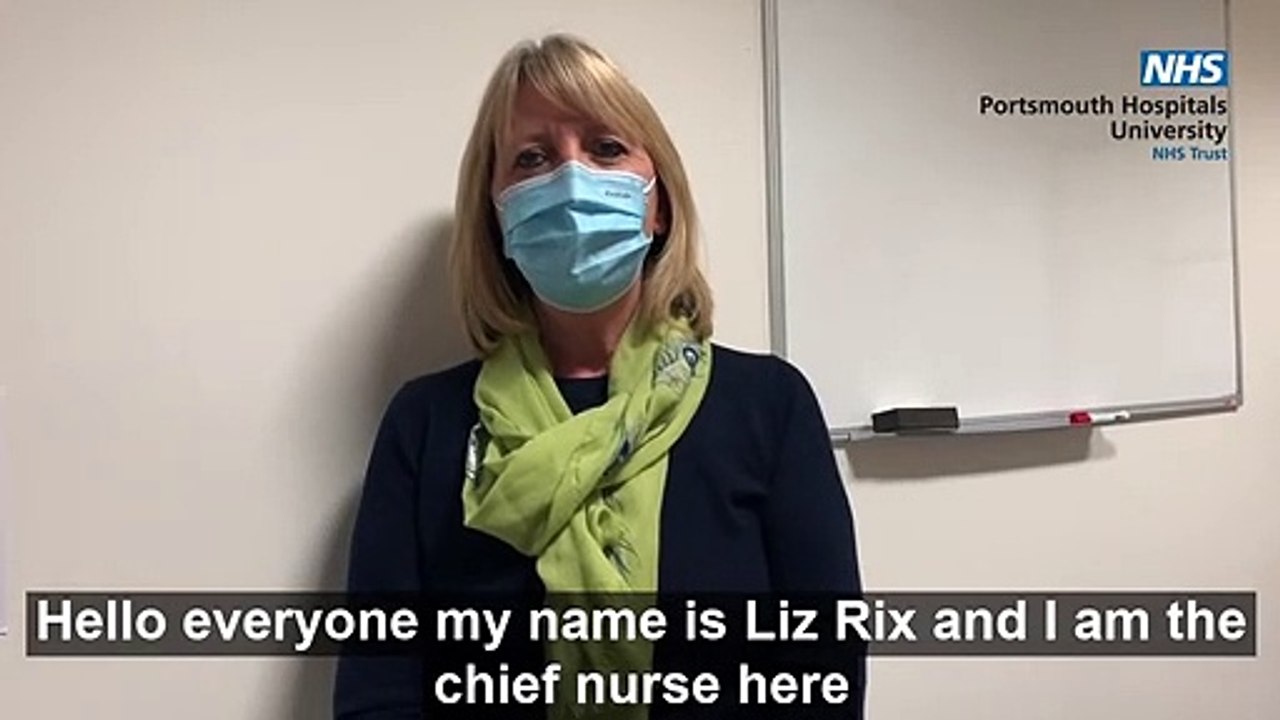 Masks at QA Hospital, Portsmouth