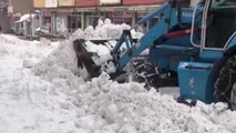 Beytüşşebap'ta belediye ekipleri kar temizleme ve tuzlama çalışmasını sürdürüyor