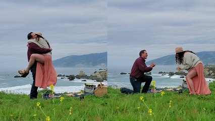 ''Best day of our lives' Picnic at Big Sur turns into SURPRISE wedding proposal '