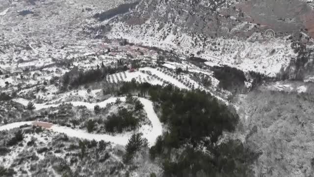 (DRONE) Yaz turizminin merkezlerinden Muğla'ya kış kadrajı bakışı