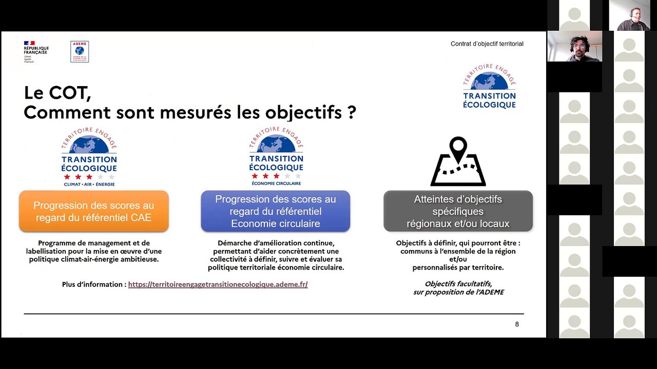 Réunion interne pour les collectivités en contrat d’objectifs