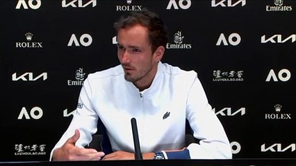 Open d'Australie 2022 - Daniil Medvedev : "I'm still young and I have to make the best possible decisions so I nominated Djokovic, but I could also have nominated Nadal or Federer"