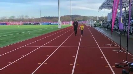 Steve Cram at the launch of the Durham City Run Festival