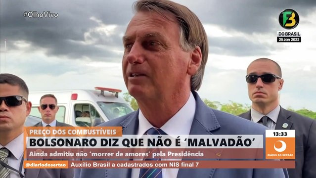 Bolsonaro diz que não é ‘malvadão’ e admite não ‘morrer de amores’ pela Presidência