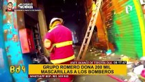 Grupo Romero dona 200 mil mascarillas a bomberos del Perú frente a tercera ola de Covid-19