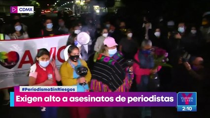 Así se vivió la protesta en Segob por el asesinato de periodistas