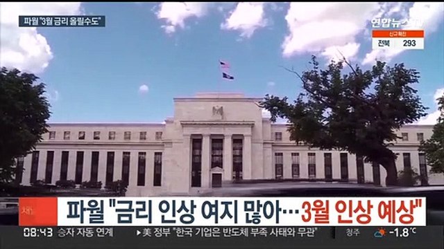 파월 금리 인상 여지 많아…3월 인상 예상