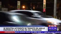 Vehículo se sube a una mediana en el Anillo Periférico de la capital