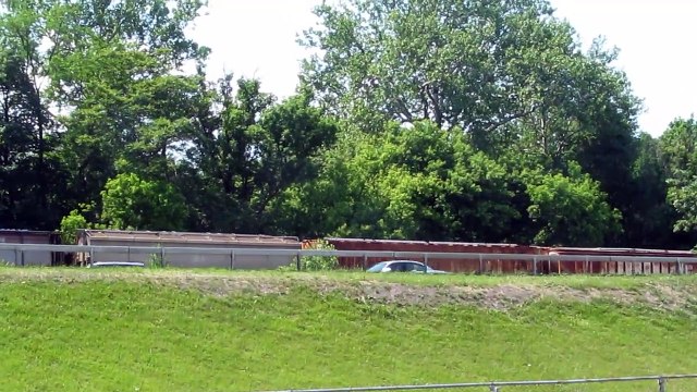Norfolk Southern Salt Train with 15 cars behind New York State Route 13