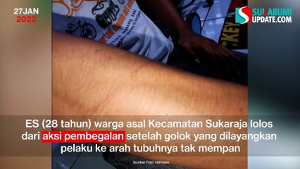 Tak Mempan Dibacok, Warga Sukaraja Sukabumi Ini Lolos dari Aksi Pembegalan