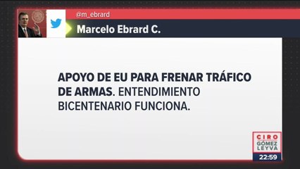 Download Video: Marcelo Ebrard destaca apoyo de EU para frenar tráfico de armas